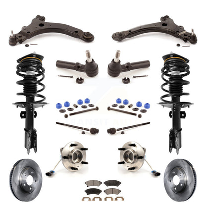 Disc Rotors Brake Pad Bearing Suspension Front Kit (15Pc) For Pontiac Grand Prix