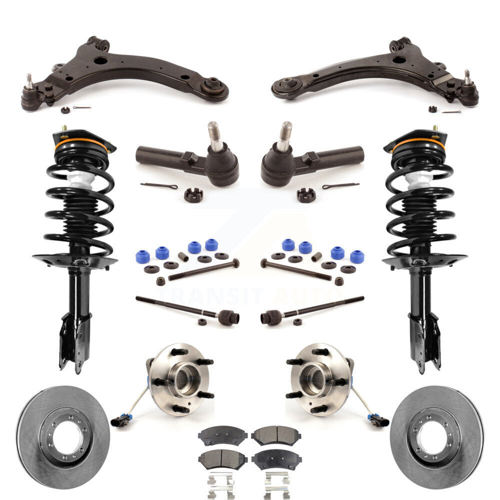 Disc Rotor Brake Pad Bearing Suspension Front Kit (15Pc) For Oldsmobile Intrigue