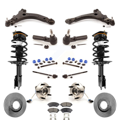 Disc Rotor Brake Pad Bearing Suspension Front Kit (15Pc) For Oldsmobile Intrigue