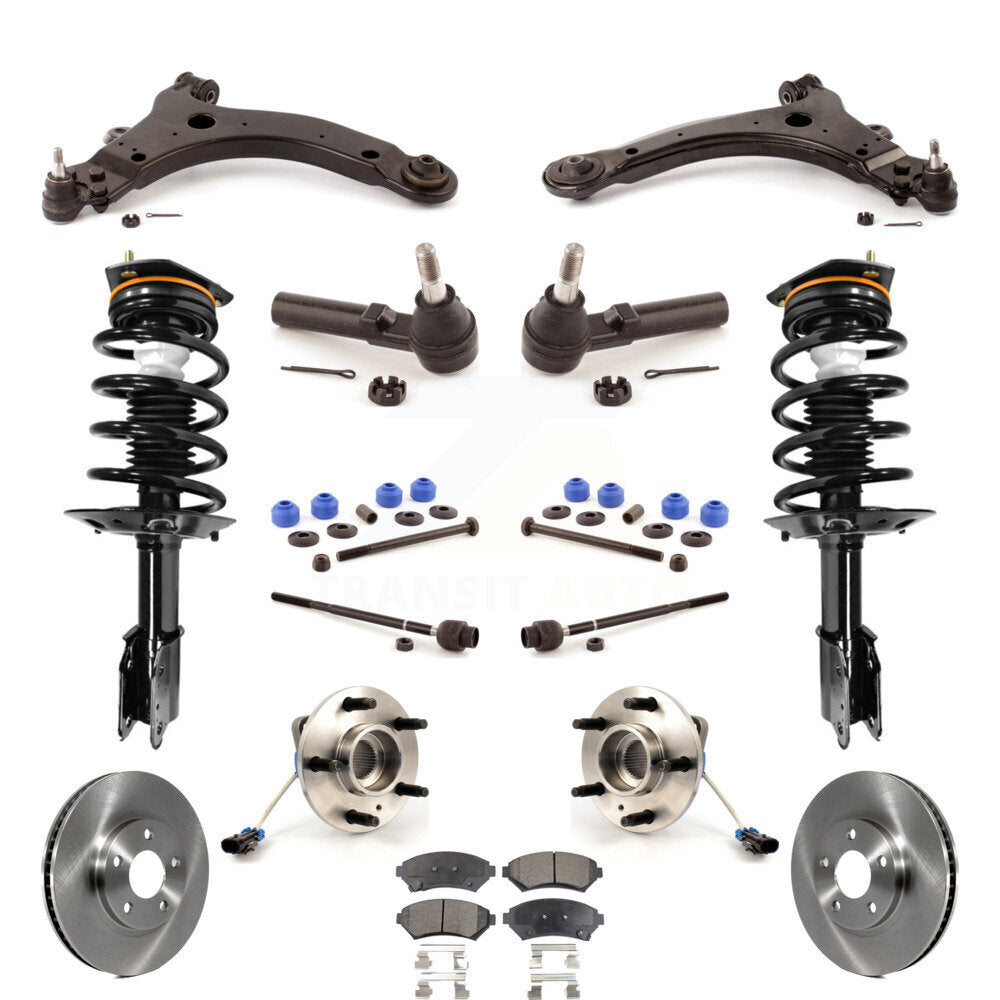 Disc Rotor Brake Pad Bearing Suspension Front Kit (15Pc) For Oldsmobile Intrigue