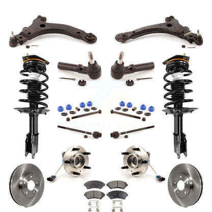 Disc Rotor Brake Pad Bearing Suspension Front Kit (15Pc) For Oldsmobile Intrigue