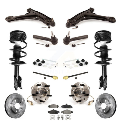 Rotors Brake Pad Bearing Suspension Front Kit (15Pc) For Pontiac Grand Am Malibu