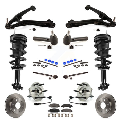 Disc Rotor Brake Pad Bearing Arm Suspension Front Kit (15Pc) For GMC Sierra 1500