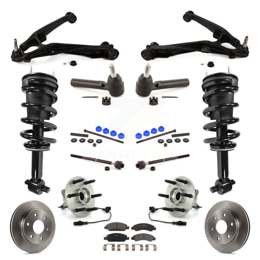 Disc Rotor Brake Pad Bearing Arm Suspension Front Kit (15Pc) For GMC Sierra 1500