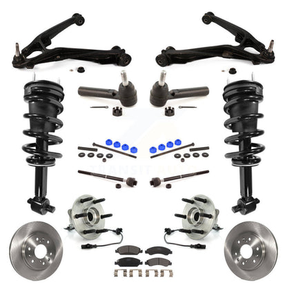 Disc Rotor Brake Pad Bearing Arm Suspension Front Kit (15Pc) For GMC Sierra 1500