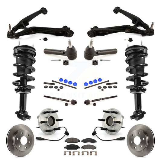 Disc Rotor Brake Pad Bearing Arm Suspension Front Kit (15Pc) For GMC Sierra 1500