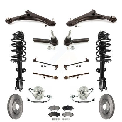 Rotors Brake Pad Bearing Suspension Front Kit (15Pc) For Chrysler Town & Country