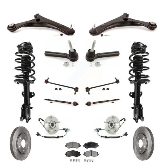 Rotor Brake Pad Bearing Suspension Front Kit (15Pc) For Dodge Grand Caravan Town