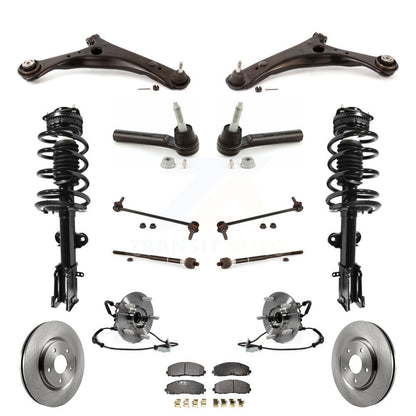 Disc Rotor Brake Pad Bearing Suspension Front Kit (15Pc) For Dodge Grand Caravan