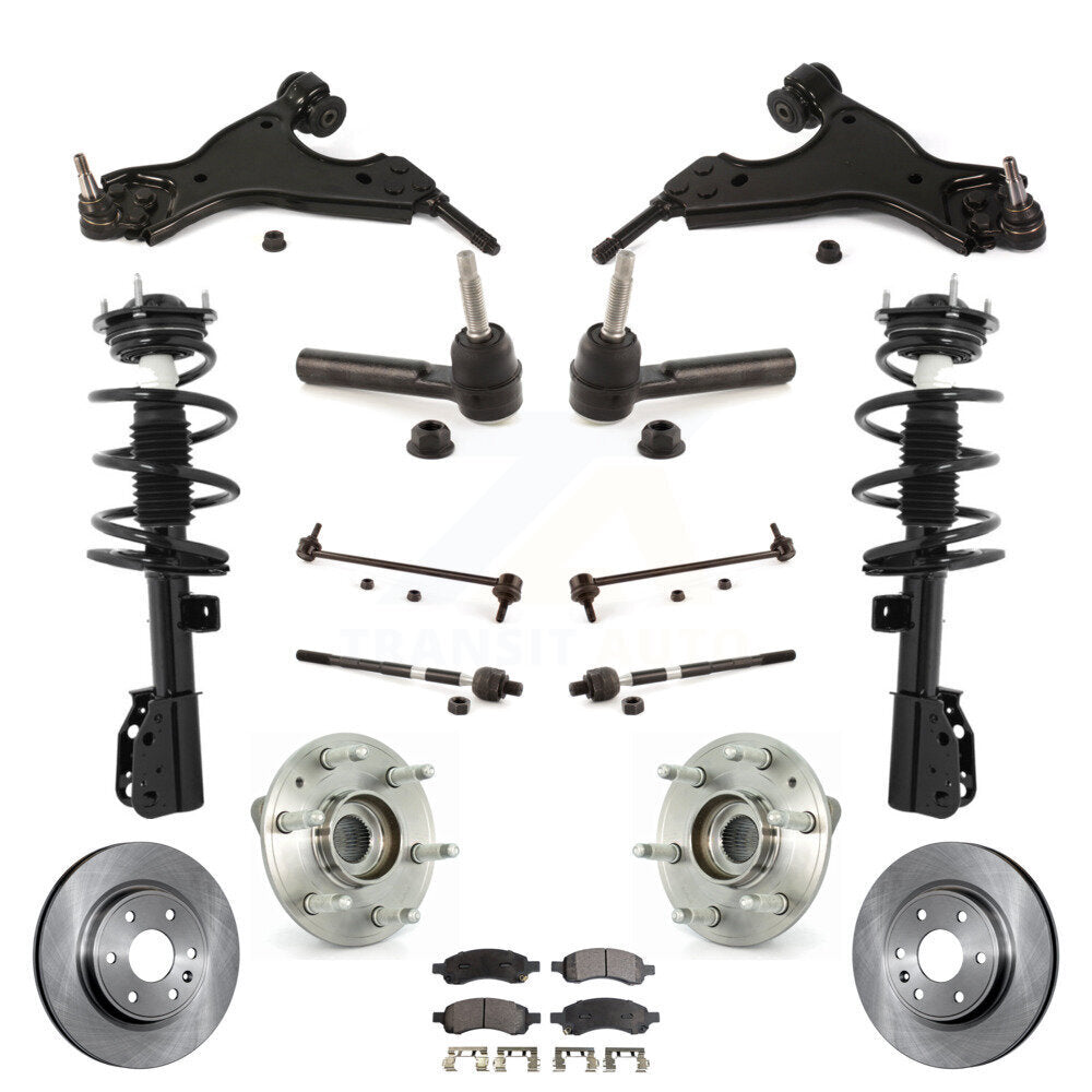 Rotor Brake Pad Bearing Suspension Front Kit (15Pc) For Chevrolet Traverse Buick
