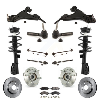 Rotor Brake Pad Bearing Suspension Front Kit (15Pc) For Chevrolet Traverse Buick