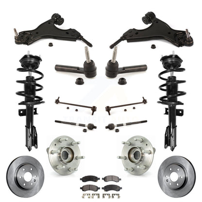 Rotor Brake Pad Bearing Suspension Front Kit (15Pc) For GMC Acadia Buick Enclave