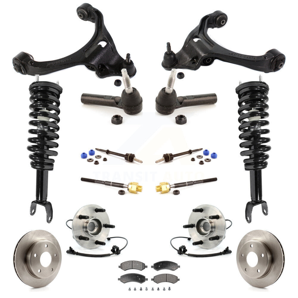 Rotors Brake Pad Bearing Suspension Front Kit (15Pc) For Dodge Dakota Mitsubishi