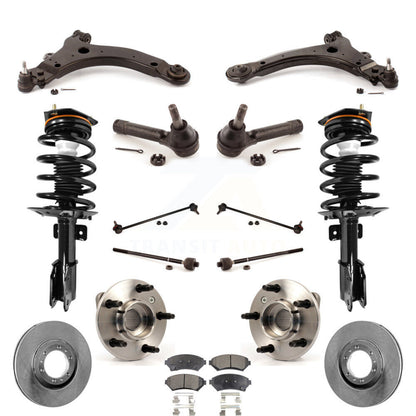 Disc Rotor Brake Pad Bearing Arm Suspension Front Kit (15Pc) For Pontiac Montana