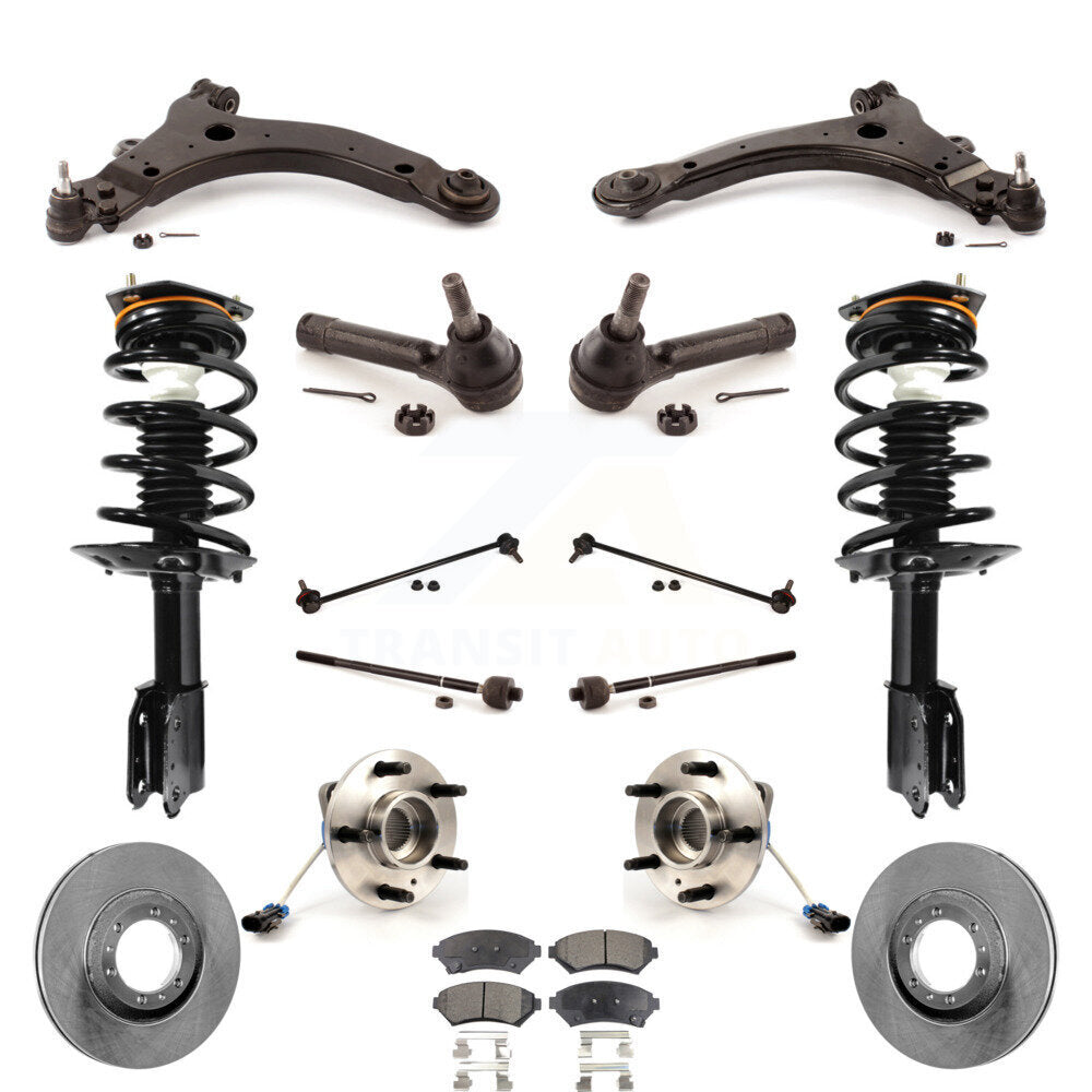 Disc Rotor Brake Pad Bearing Arm Suspension Front Kit (15Pc) For Pontiac Montana