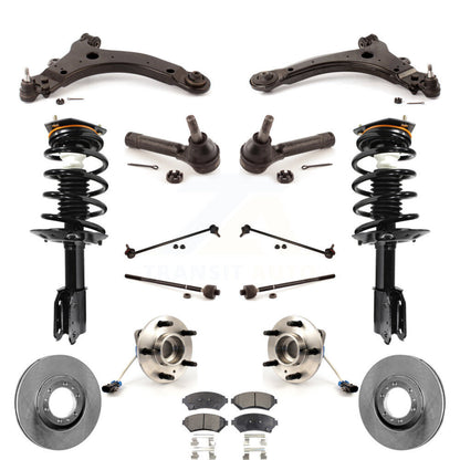 Disc Rotor Brake Pad Bearing Arm Suspension Front Kit (15Pc) For Pontiac Montana