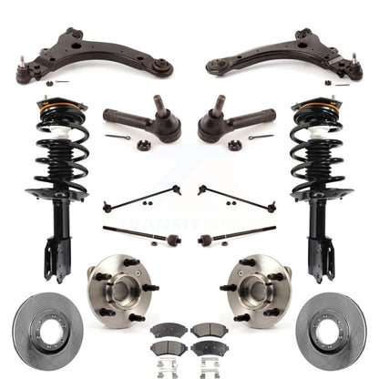 Disc Rotor Brake Pad Bearing Arm Suspension Front Kit (15Pc) For Pontiac Montana