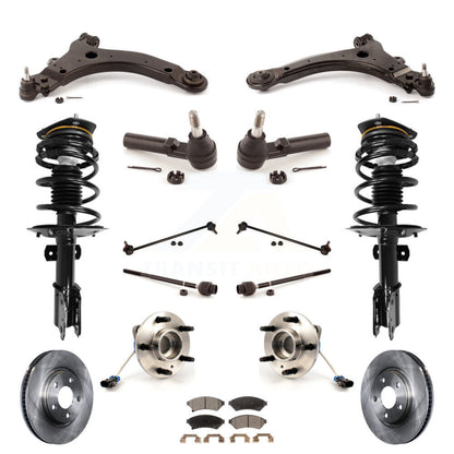 Disc Rotors Brake Pad Bearing Suspension Front Kit (15Pc) For Pontiac Grand Prix