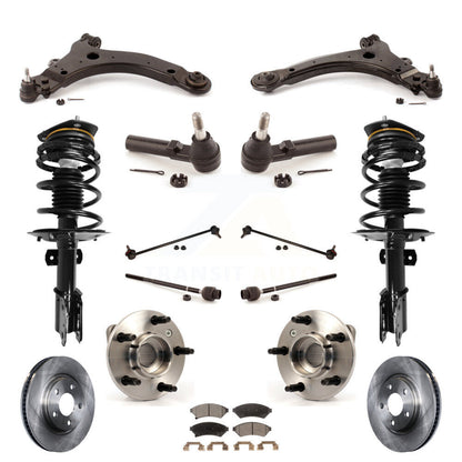 Disc Rotors Brake Pad Bearing Suspension Front Kit (15Pc) For Pontiac Grand Prix