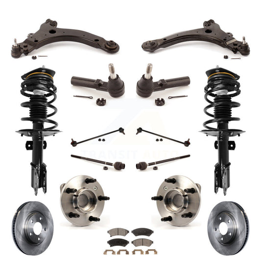 Disc Rotors Brake Pad Bearing Suspension Front Kit (15Pc) For Pontiac Grand Prix
