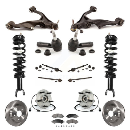 Disc Rotors Brake Pad Bearing Suspension Front Kit (15Pc) For Ram 1500 Dodge 4WD