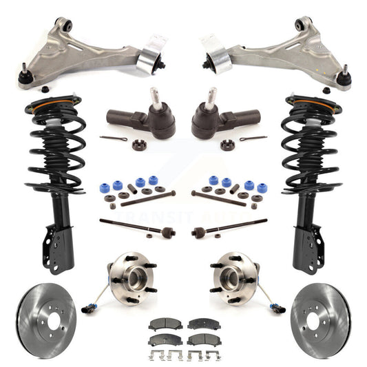 Disc Rotor Brake Pad Bearing Shock Suspension Front Kit (15Pc) For Buick Lucerne