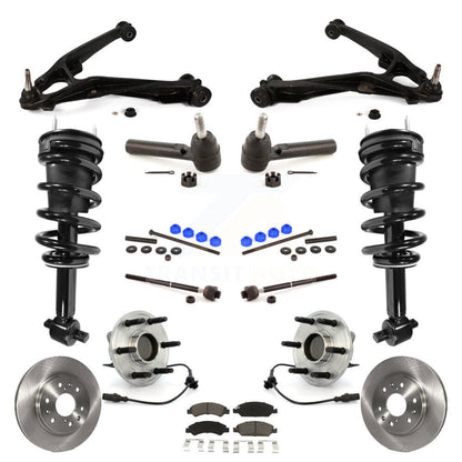 Disc Rotor Brake Pad Bearing Arm Suspension Front Kit (15Pc) For GMC Sierra 1500