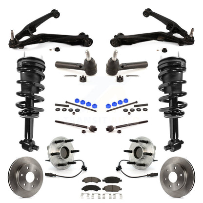 Disc Rotor Brake Pad Bearing Arm Suspension Front Kit (15Pc) For GMC Sierra 1500