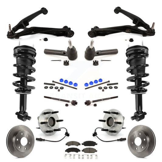 Disc Rotor Brake Pad Bearing Arm Suspension Front Kit (15Pc) For GMC Sierra 1500