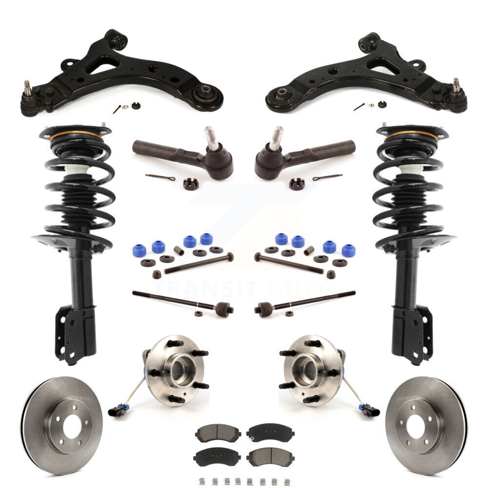 Rotor Brake Pad Bearing Suspension Front Kit (15Pc) For Buick Rendezvous Pontiac