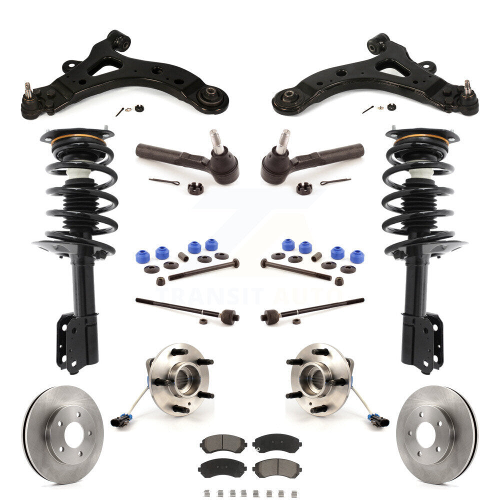 Rotor Brake Pad Bearing Suspension Front Kit (15Pc) For Buick Rendezvous Pontiac