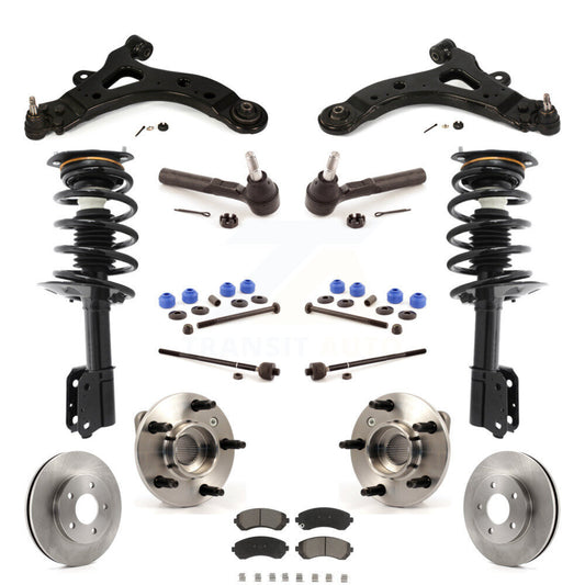 Rotor Brake Pad Bearing Suspension Front Kit (15Pc) For Buick Rendezvous Pontiac