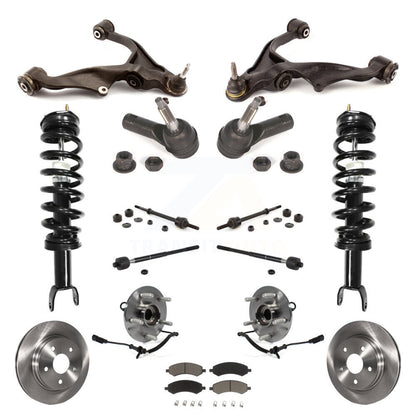 Rotor Brake Pad Bearing Arm Suspension Front Kit (15Pc) For Ram 1500 Classic 4WD