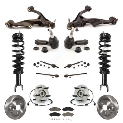 Disc Rotors Brake Pad Bearing Suspension Front Kit (15Pc) For Ram 1500 Dodge 4WD