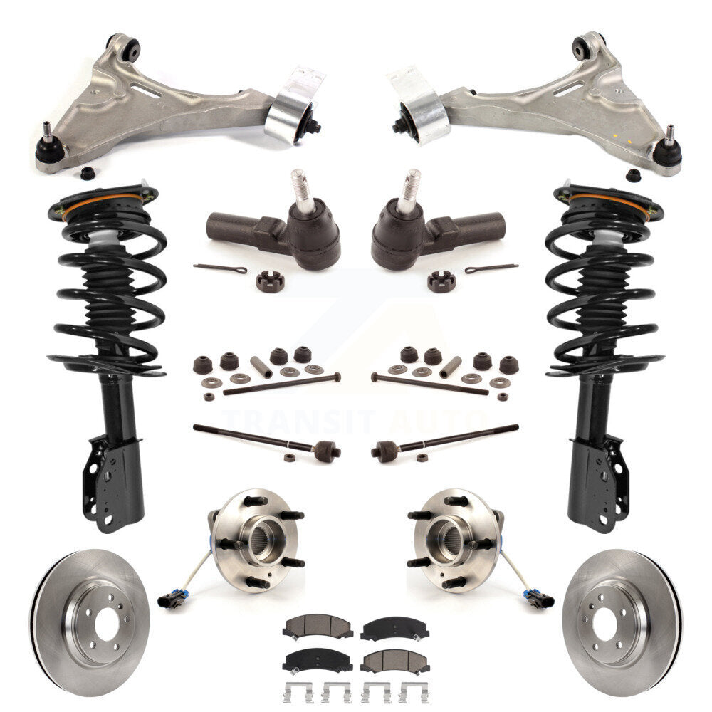 Rotor Brake Pad Bearing Suspension Front Kit (15Pc) For 06-11 Buick Lucerne 4.6L