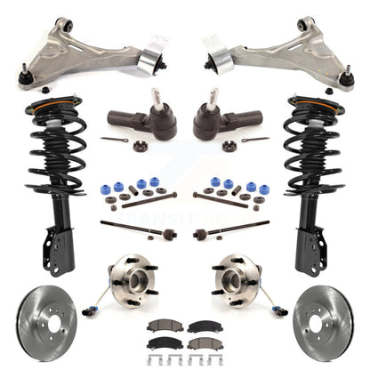 Disc Rotor Brake Pad Bearing Shock Suspension Front Kit (15Pc) For Buick Lucerne