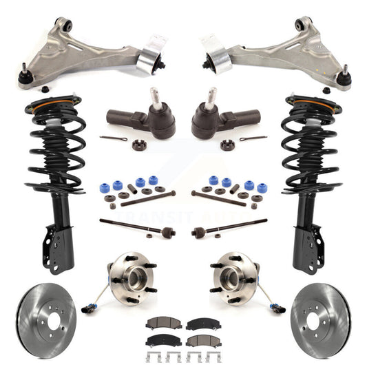 Disc Rotor Brake Pad Bearing Shock Suspension Front Kit (15Pc) For Buick Lucerne