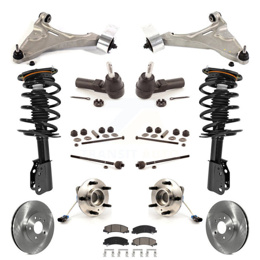 Disc Rotor Brake Pad Bearing Shock Suspension Front Kit (15Pc) For Buick Lucerne