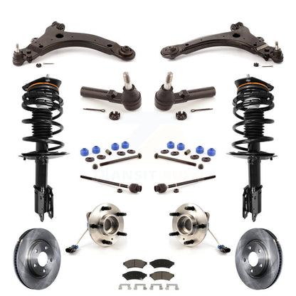 Rotors Brake Pads Bearings Suspension Front Kit (15Pc) For Buick LaCrosse Allure