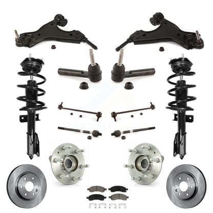 Rotor Brake Pad Bearing Suspension Front Kit (15Pc) For GMC Acadia Buick Enclave