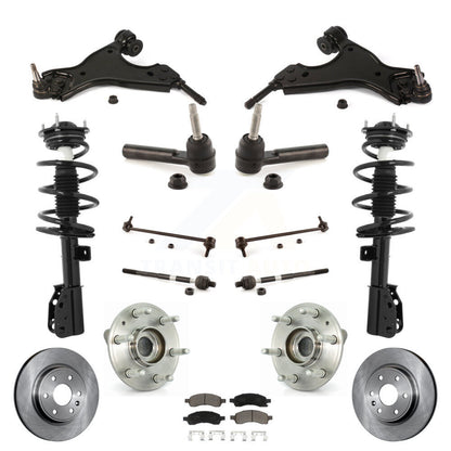 Rotor Brake Pad Bearing Suspension Front Kit (15Pc) For Chevrolet Traverse Buick
