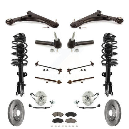 Rotors Brake Pad Bearing Suspension Front Kit (15Pc) For Chrysler Town & Country