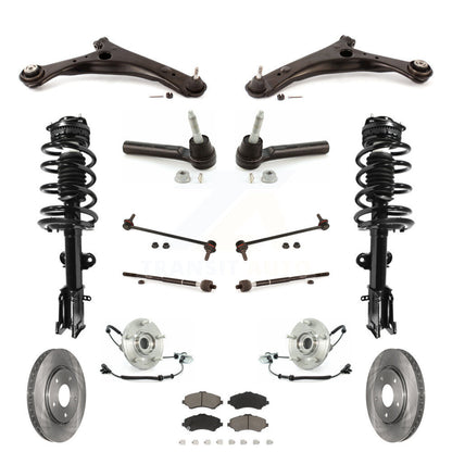 Rotor Brake Pad Bearing Suspension Front Kit (15Pc) For Dodge Grand Caravan Town