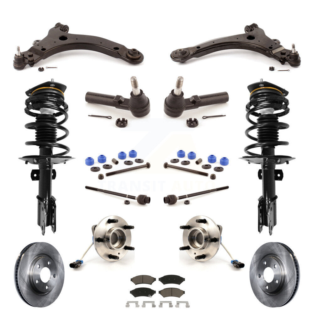 Disc Rotors Brake Pad Bearing Suspension Front Kit (15Pc) For Pontiac Grand Prix