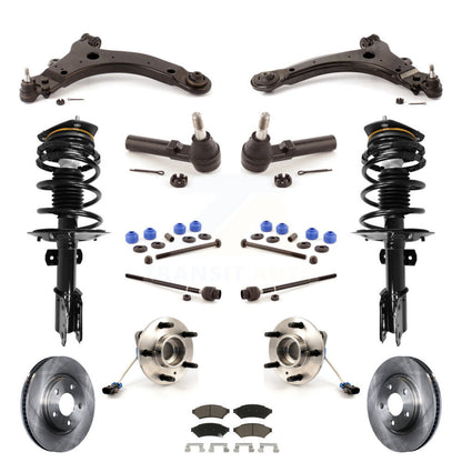 Disc Rotors Brake Pad Bearing Suspension Front Kit (15Pc) For Pontiac Grand Prix