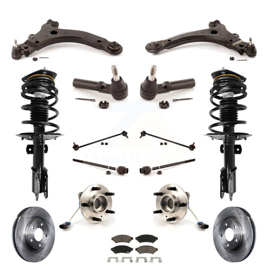 Disc Rotors Brake Pad Bearing Suspension Front Kit (15Pc) For Pontiac Grand Prix