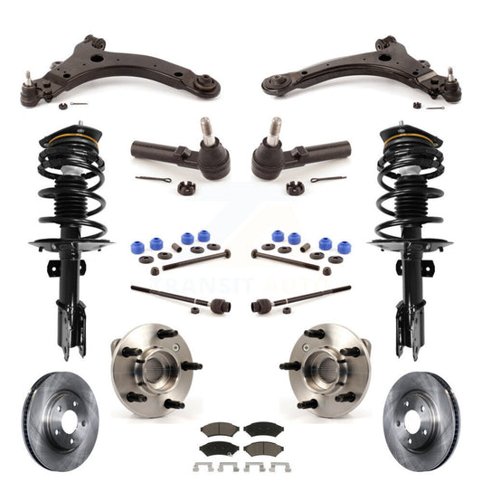 Disc Rotors Brake Pad Bearing Suspension Front Kit (15Pc) For Pontiac Grand Prix