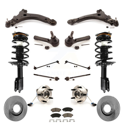 Disc Rotor Brake Pad Bearing Arm Suspension Front Kit (15Pc) For Pontiac Montana