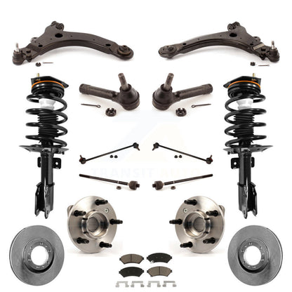 Disc Rotor Brake Pad Bearing Arm Suspension Front Kit (15Pc) For Pontiac Montana
