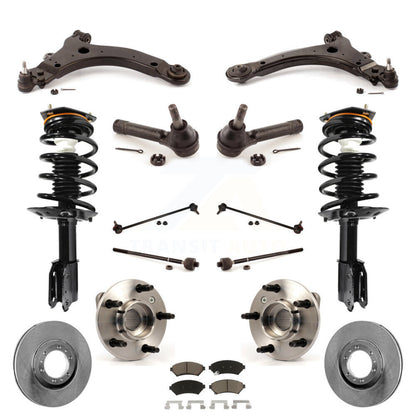Disc Rotor Brake Pad Bearing Arm Suspension Front Kit (15Pc) For Pontiac Montana